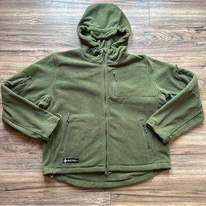 Baerskin Tactical Hoodie Jacket Men's 3XL Green Fleece Hooded Full Zip